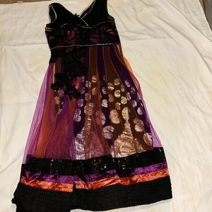 Black, orange, purple Indian suit
